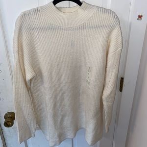 Super cute long white sweater/sweater dress